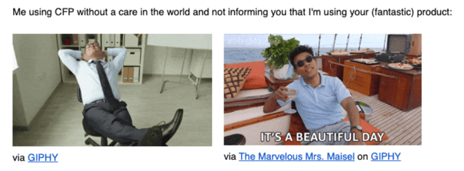 Me using CFP